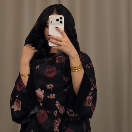 عبايه ( N104 ) شيفون دبل فيس