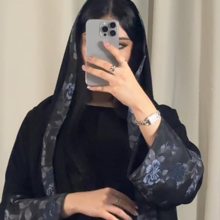 عبايه ( N70 ) ورد كحلي