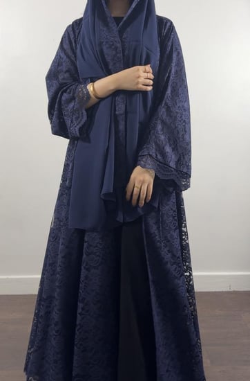 عبايه ( N74 ) دانتيل كحلي