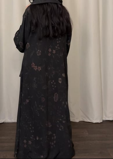 عبايه ( N104 ) شيفون دبل فيس