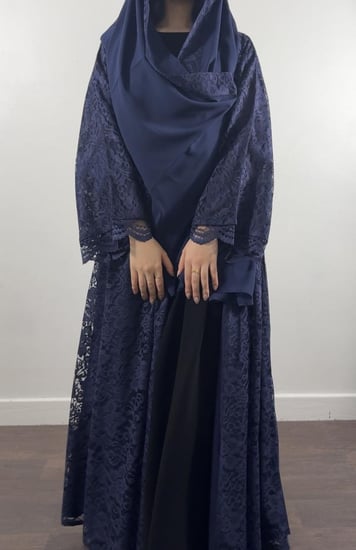 عبايه ( N74 ) دانتيل كحلي