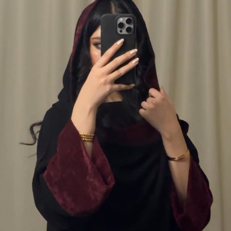 عبايه ( N88 ) اكمام جوخ عنابي