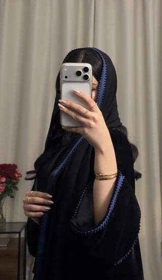 عبايه( N92 )كلفه كحلي