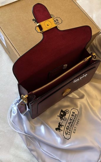 Coach tabby عنابي برغندي