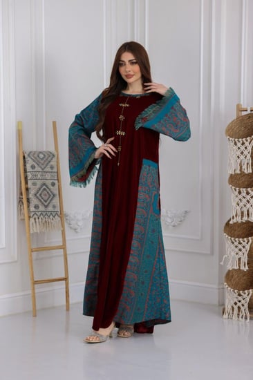 جلابية مخمل ممزوجة بالخام الكشميري الشتوي