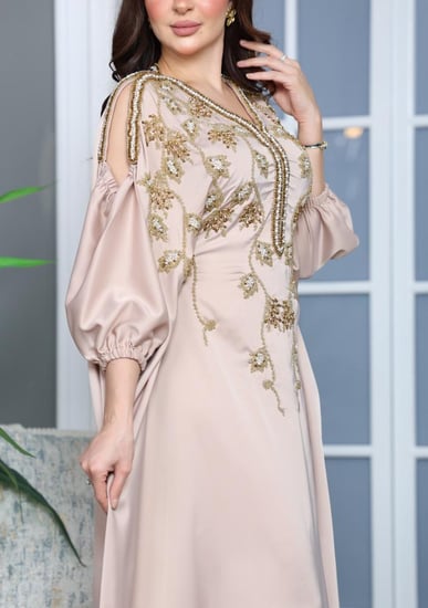 جلابية مطرزة موديل سهرة