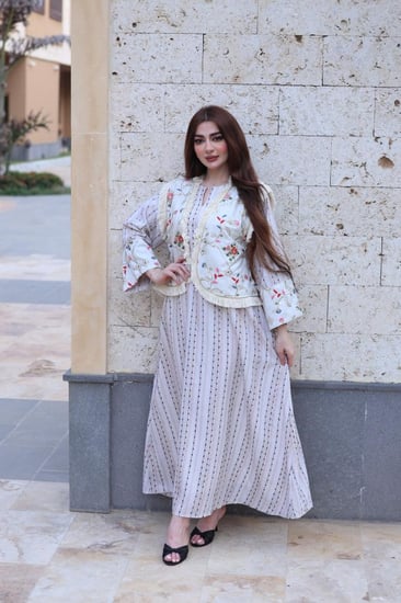 جلابية لينن مخطط