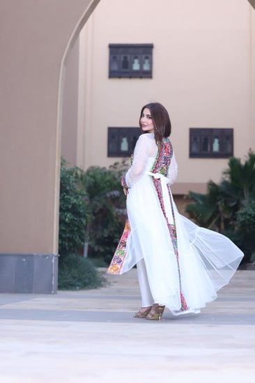 جلابية رمضانية وبشت تل وكلفة جميلة ملونة من الامام والخلف