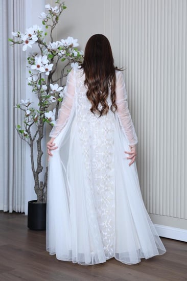 جلابية قطعتين مطرزة