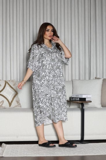 جلابية روز قطن خفيف