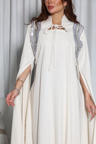 جلابية لينن قطعتين