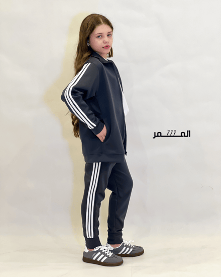 بدلة رياضة ( اطفال )  -رصاصي