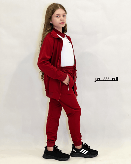 بدلة رياضة  ( المشمر )  - عنابي