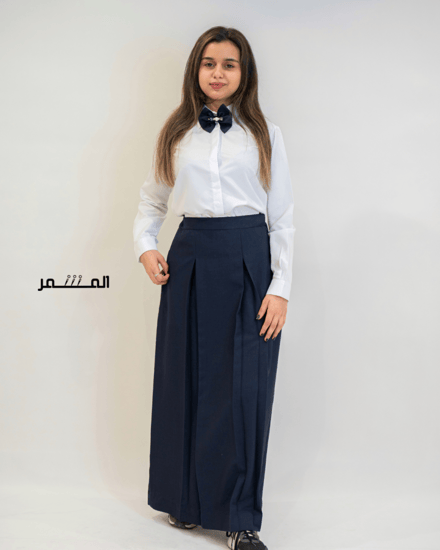 تنورة كحلي - كسرتين مخفي