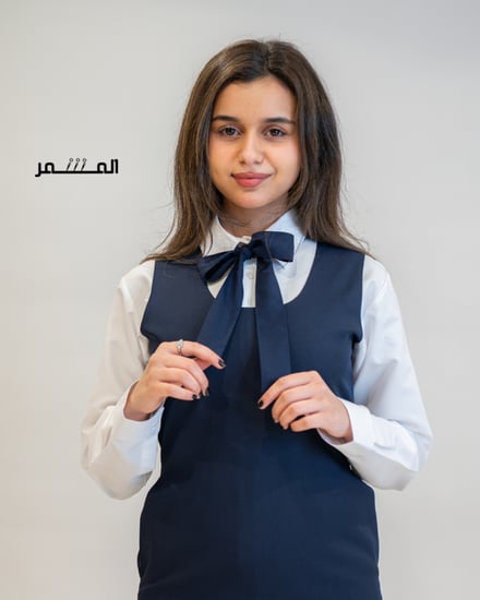 مريول كحلي - ياقة دائرية