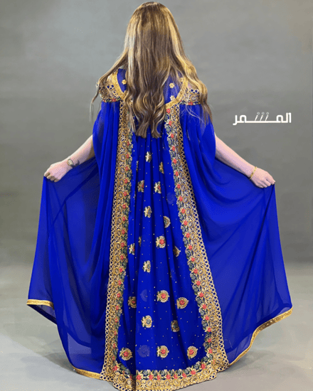 فستان خليجي ازرق