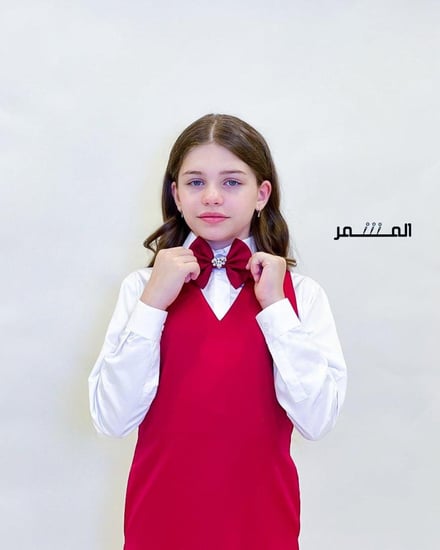 ربطة عنق - فيونكه مع كرستاله- وردي غامق