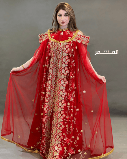 فستان خليجي ازرق