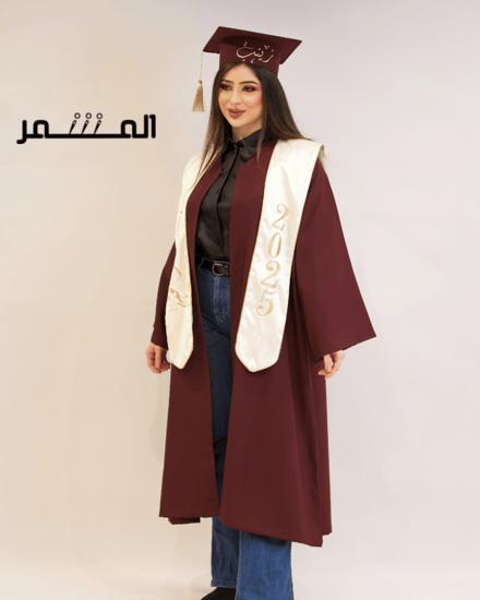 عباية تخرج عنابي