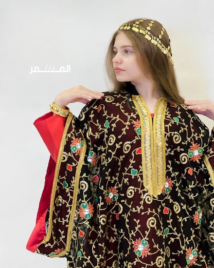 ثوب النشل للأطفال07 - اسود و احمر