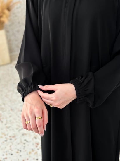 عباية عملية سحاب مخفي جيوب بارزة