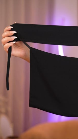 عدد (6) نقابات ملكية مبطنة حرير أسود إسلامي (ربطة)