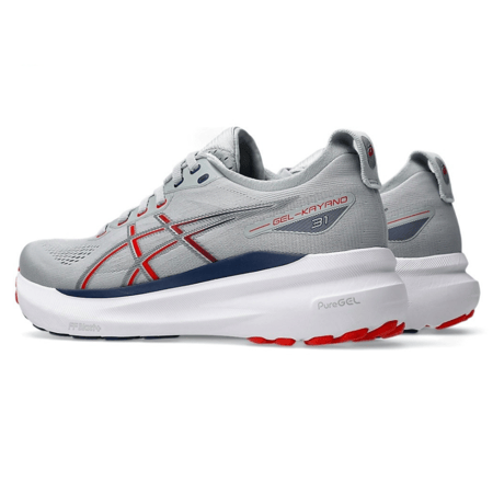 ASICS GEL-KAYANO 31 Gray With Red AND Navy Blue