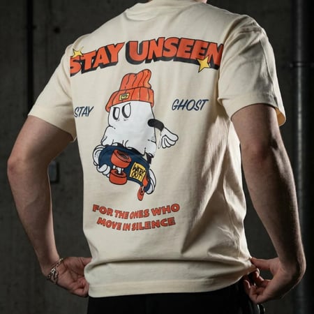 CREAM TEE - STAY GHOST