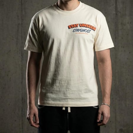 CREAM TEE - STAY GHOST