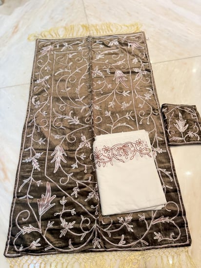 طقم شنطة صلاة كشميري شغل يدوي