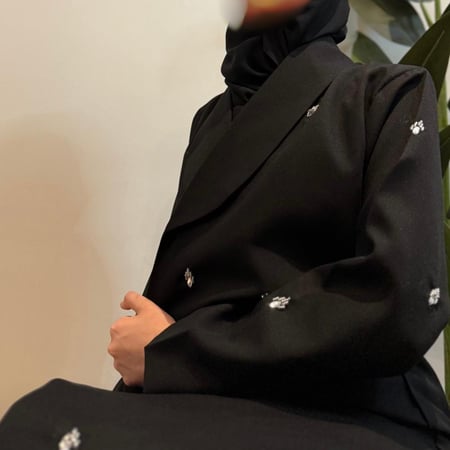 عباية كرستال فضي