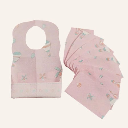 مريلة استخدام مره واحده للأطفال بلون وردي