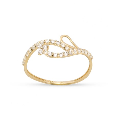 خاتم ذهب بتصميم مميز عيار 18