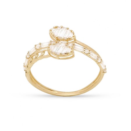 خاتم ذهب بتصميم أنيق عيار 18