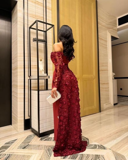 فستان  عودي انيق مع سأحب مورد