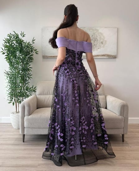 فستان بنفسجي ملكي