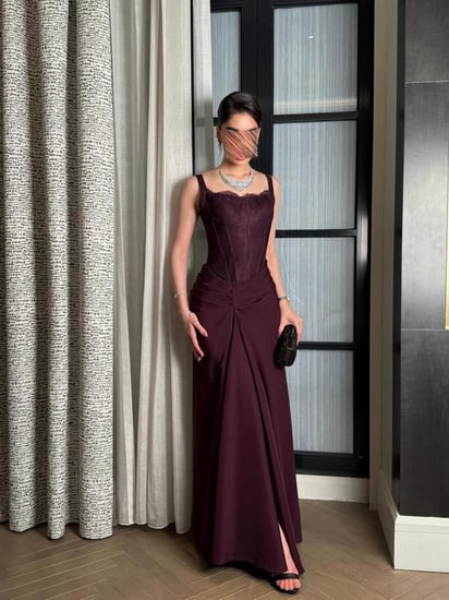 فستان سهرة بكورسيه دانتيل