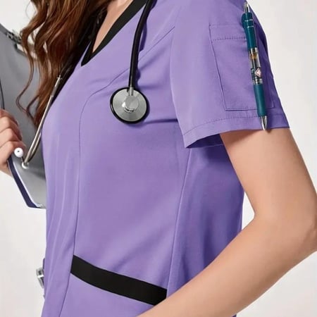 طقم سكراب نسائي راقي يونسكس 2 جيوب كبيره ما ئله موديل Unisex V