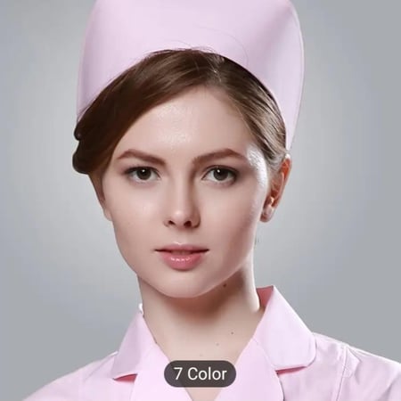 قبعة دكتور/ممرض ملونه مع زراير من الخلف بدون لوجو/عند الطلب
