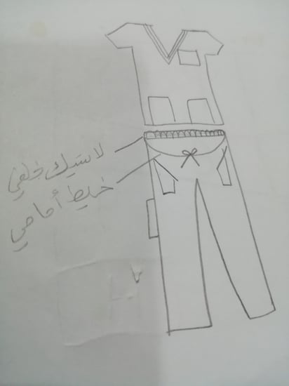 سكراب نسائي كامل فوق+تحت V الرقبه عصري مطور  3 جيوب +3 جيوب بالبنطلون مع لستك وخيط + جيب للقلم باليد موديل رقم RASL006
