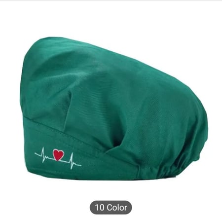 قبعة دكتور /ممرض ملونه مع لاستك من الخلف بدون لوجو/عند الطلب