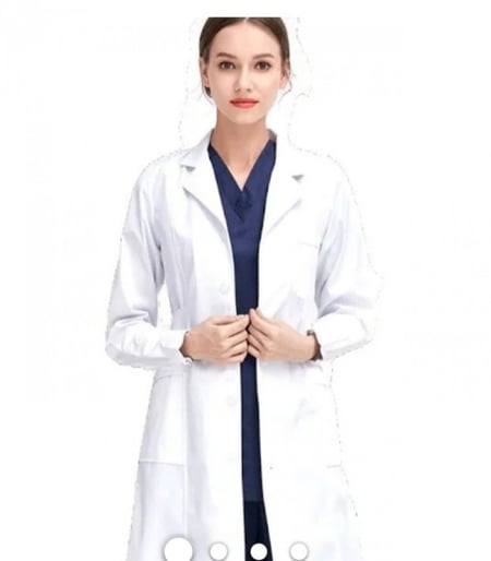 زي موحد للمشاغل والصالونات النسائيه نص كم مع حزام جانبي+أو حسب الطلب 3/4 +2 جيوب كبيره مع 4 أزارير موديل رقم RAU002 شامل اللوقو