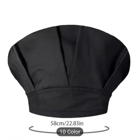 قبعة طباخ / شيف ملونه دائريه