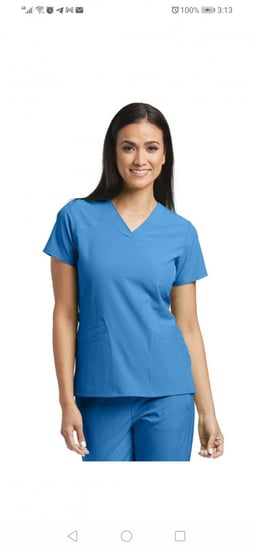 سكراب نسائي كامل فوق+تحت V الرقبه عصري مطور  4 جيوب مائله وكذلك 3 جيوب بالبنطلون مع لستك بالخلف وخيط بالأمام موديل رقم RASL007