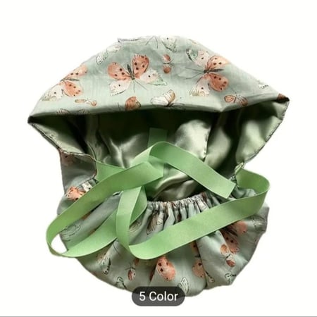 قبعة دكتور /ممرض ملونه مع شريط + لاستك من الخلف  القماش ورود مبطن يعتمد على وجود الأقمشه ؟؟