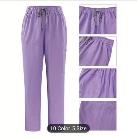 طقم سكراب نسائي V عدد 2 جيوب كبيره +4 جيوب صغيره و2جيب بالصدر  1/2 كم والبنطلون 3جيوب لأستك+خيط