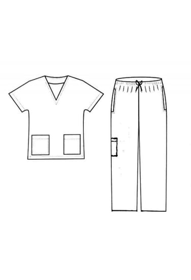 سكراب نسائي كامل فوق+تحت V الرقبه عصري مطور 3 جيوب +1 جيب قلم باليد وكذلك 3 جيوب بالبنطلون مع لستك بالخلف وخيط بالأمام ومطرز بالقيطان موديل رقم RASL005