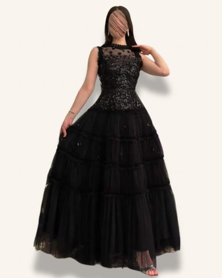 فستان سهره اسود فخم