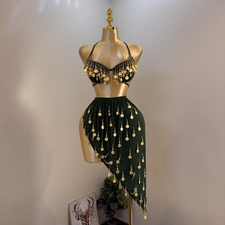 بدلة رقص مصري فخمة وأنيقة متعددة الالوان