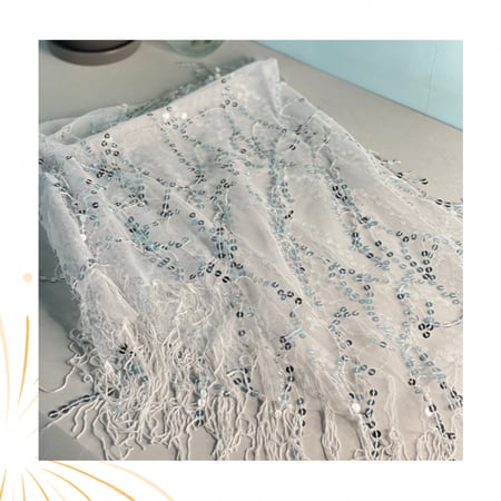 شال رقص شرقي للراقصة ديانا ابيض